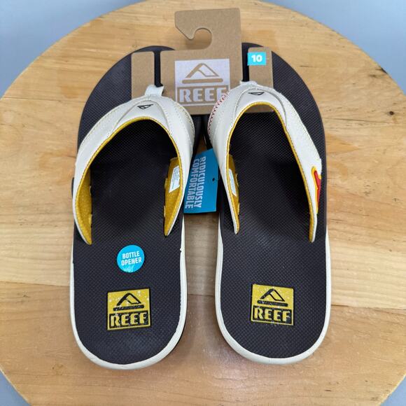 Reef Spackler Golf Sandals Mens Size 10 Limited Edition Flip Flops 19th Hole NEW - Picture 1 of 8